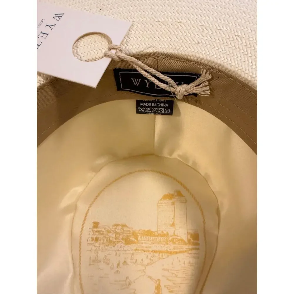 Wyeth Remy Straw Fedora in Cream with Floral / Hawaiian embroidered band